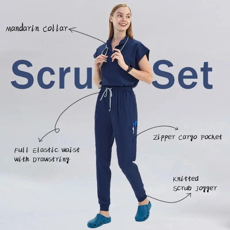 Elevate Your Workday: The Ultimate 10-Pocket Women's Scrub Set for Style and Comfort - Healthcare Vibes