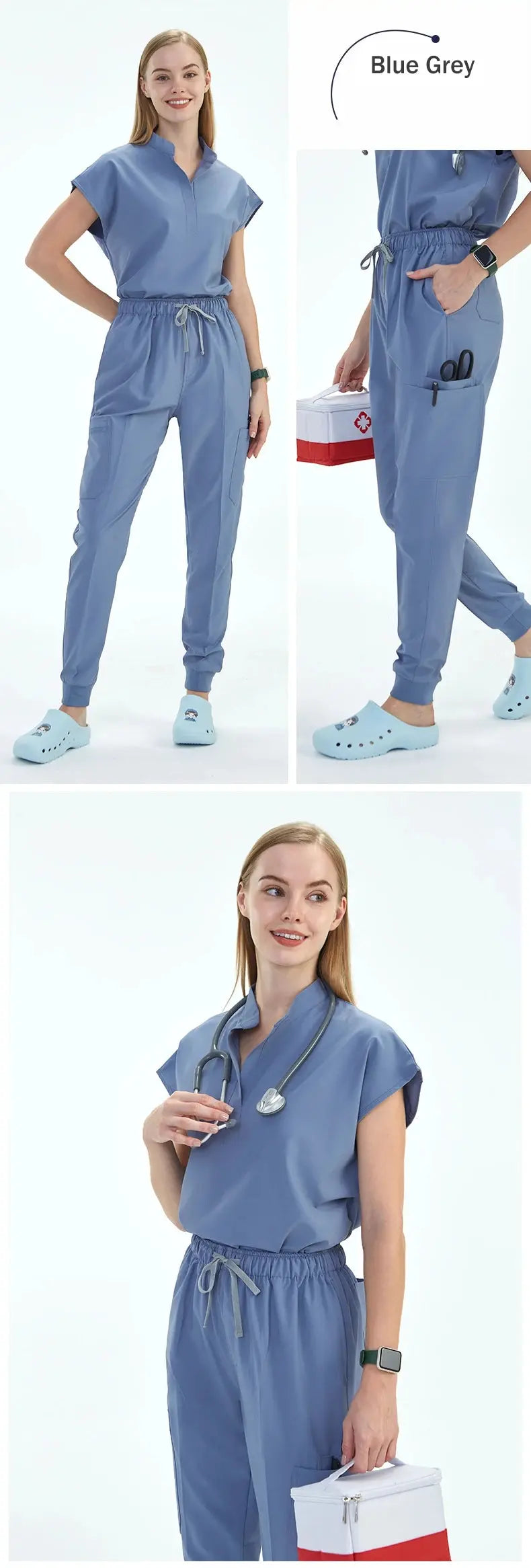 Elevate Your Workday: The Ultimate 10-Pocket Women's Scrub Set for Style and Comfort - Healthcare Vibes