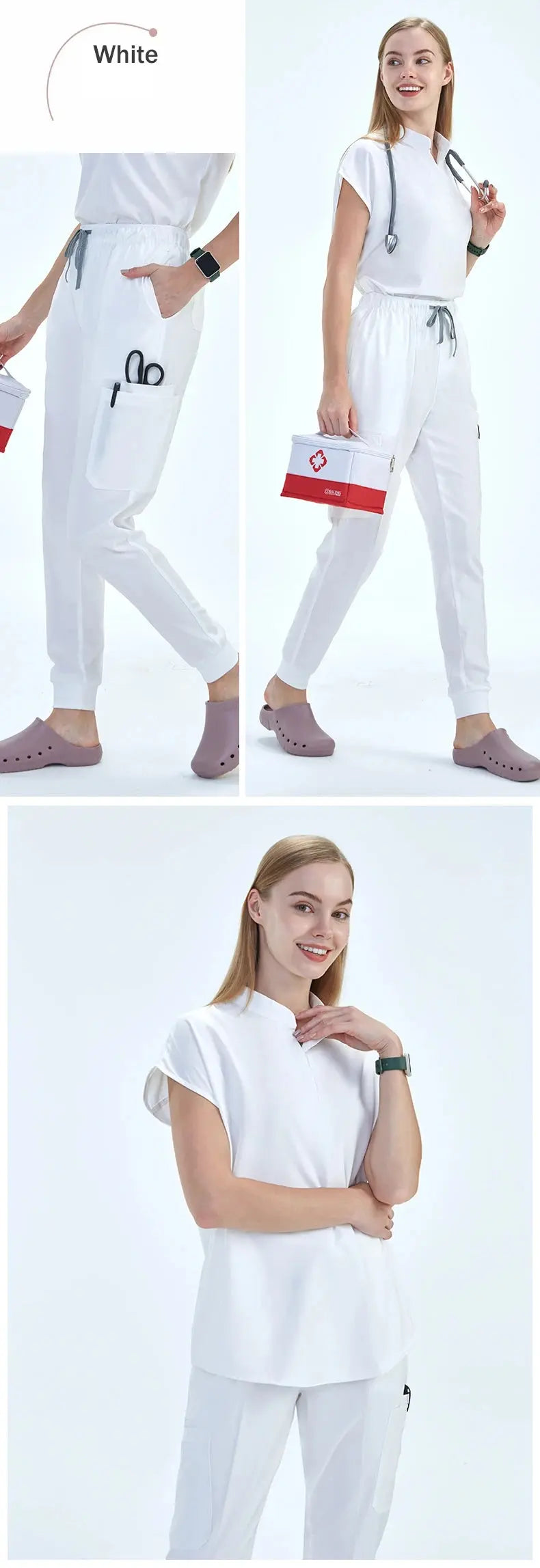 Elevate Your Workday: The Ultimate 10-Pocket Women's Scrub Set for Style and Comfort - Healthcare Vibes