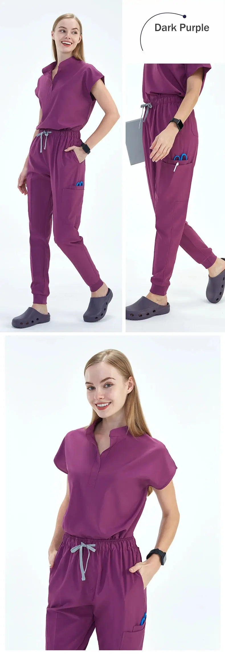 Elevate Your Workday: The Ultimate 10-Pocket Women's Scrub Set for Style and Comfort - Healthcare Vibes