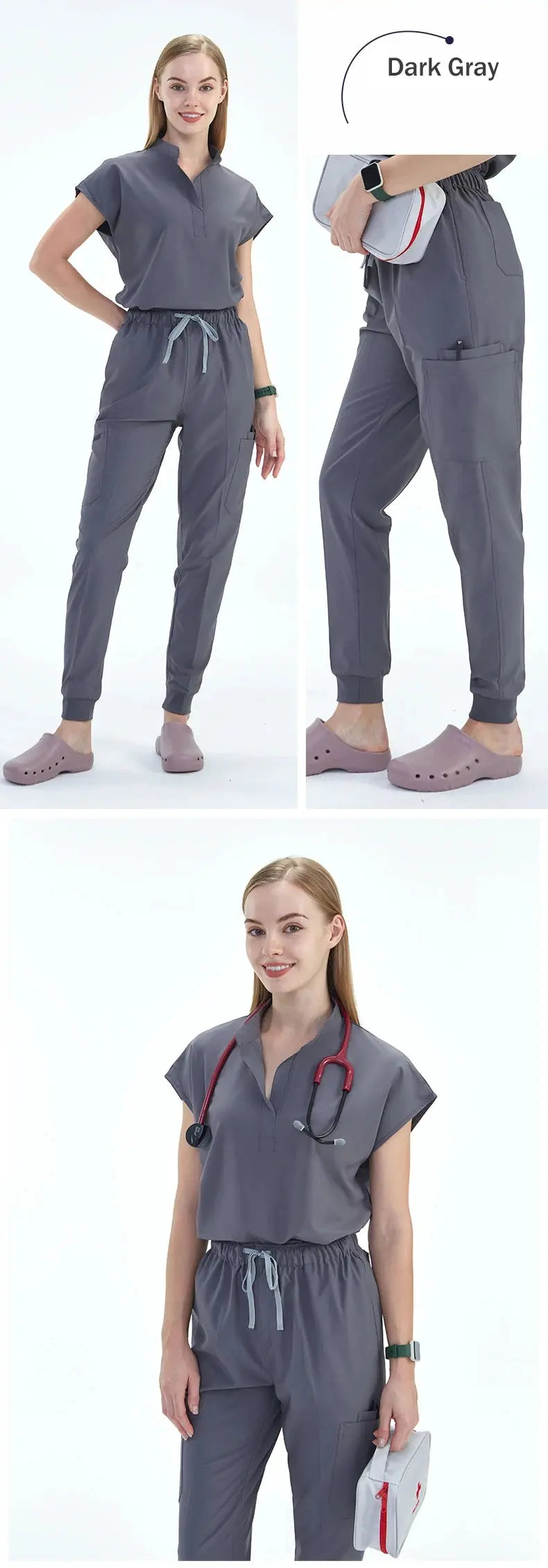 Elevate Your Workday: The Ultimate 10-Pocket Women's Scrub Set for Style and Comfort - Healthcare Vibes