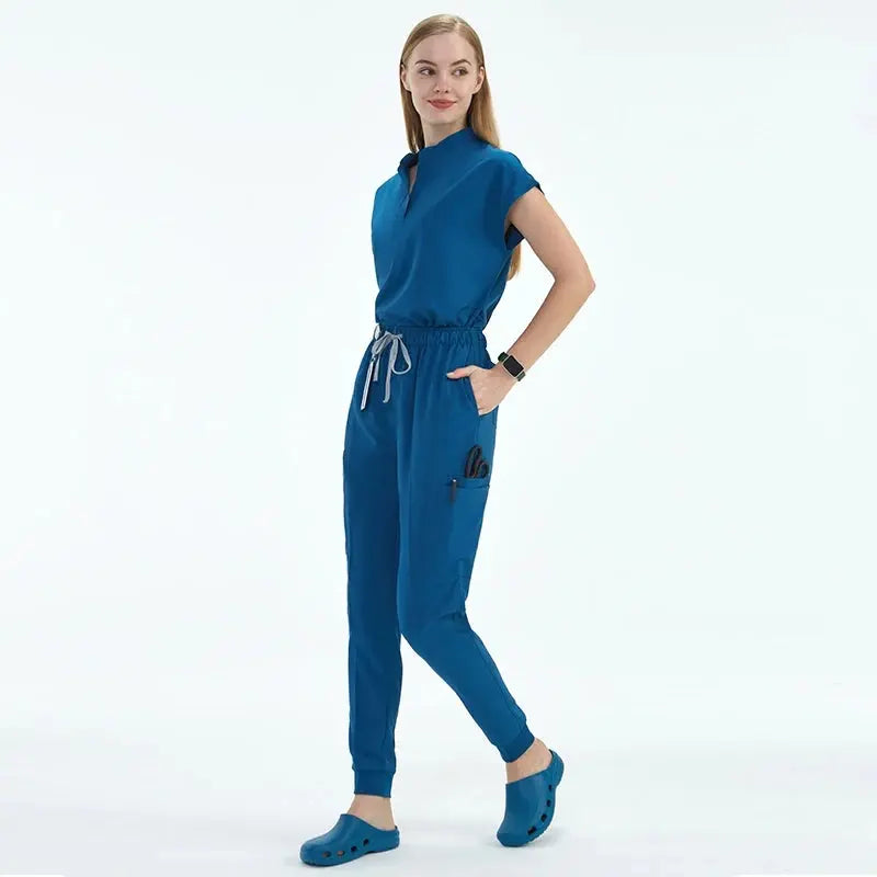 Elevate Your Workday: The Ultimate 10-Pocket Women's Scrub Set for Style and Comfort - Healthcare Vibes