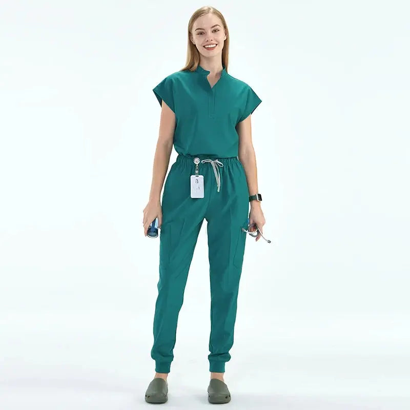 Elevate Your Workday: The Ultimate 10-Pocket Women's Scrub Set for Style and Comfort - Healthcare Vibes
