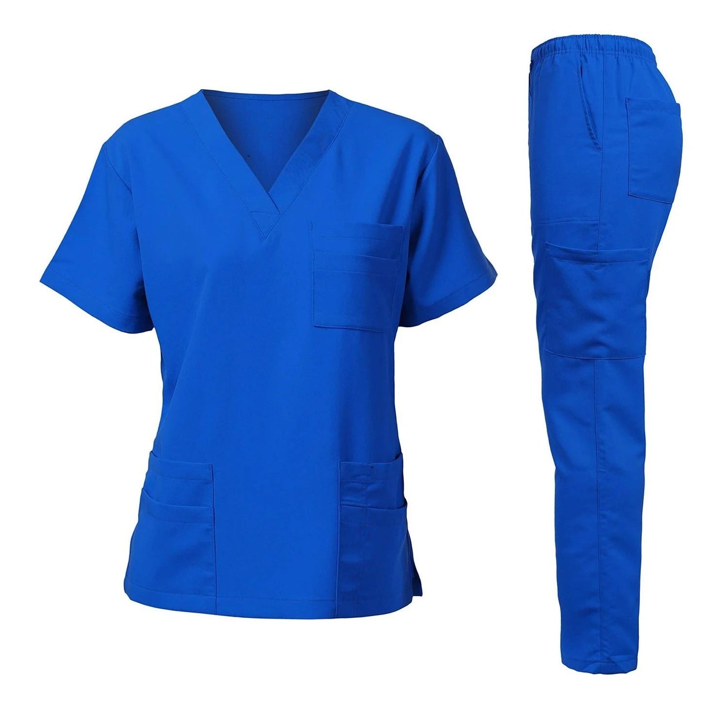 Washable Anti-Wrinkle Soft Fabric Nursing Scrubs Set for Women - Hospital Uniform Medical Jogger Tops for Nurses - Healthcare Vibes