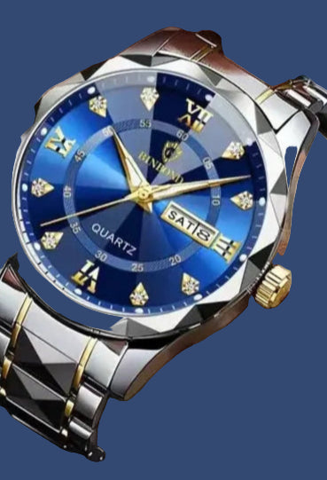 BINBOND Top Brand Luxury Fashion Quartz Watch, Mens, Waterproof, Stainless Steel Quartz Wristwatch - Healthcare Vibes