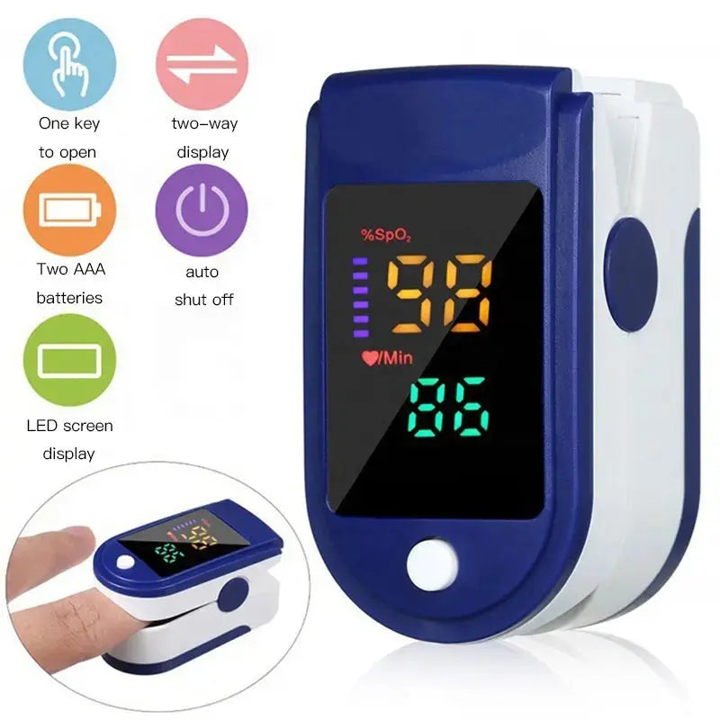 Pulse Oximeter Finger Clip Pulse Monitor Home Monitoring Pulse Oximeter - Healthcare Vibes