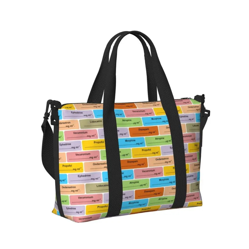 Custom Proud To Be A Nurse Grocery Shopping Tote Bag Women Big Capacity Health Care Nursing Gym Beach Travel Bags