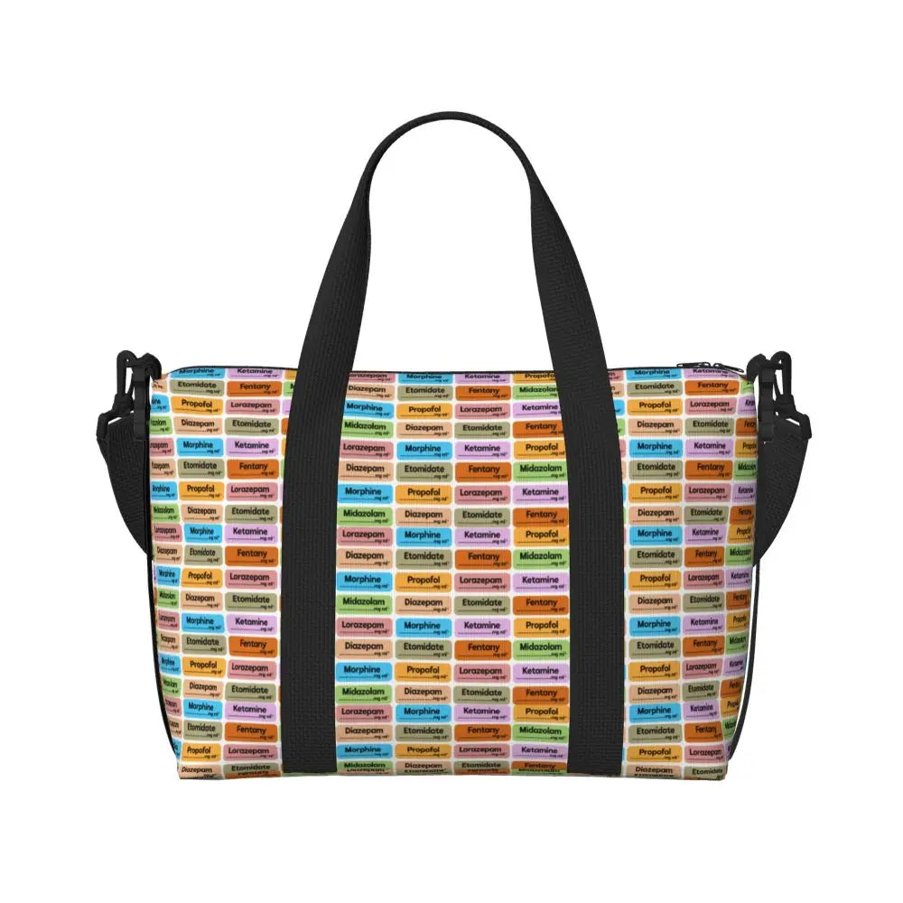 Custom Proud To Be A Nurse Grocery Shopping Tote Bag Women Big Capacity Health Care Nursing Gym Beach Travel Bags