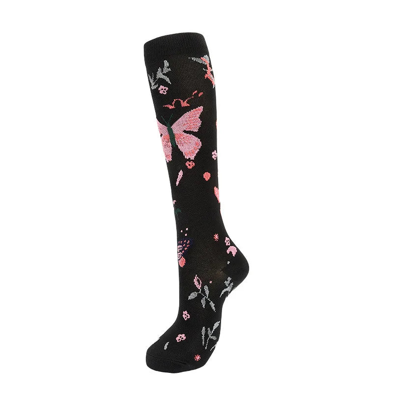 Compression Socks Compress Socks Yoga Air Travel Moisture Control & Odor Resistance Graduated Pressure Nylon Anti-Varicose Picture 1