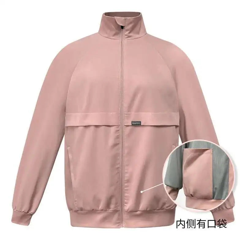 Chic 3-Piece Jogger Scrub Set That Keeps You Comfy and Moving Like a Pro New -pink coat CHINA
