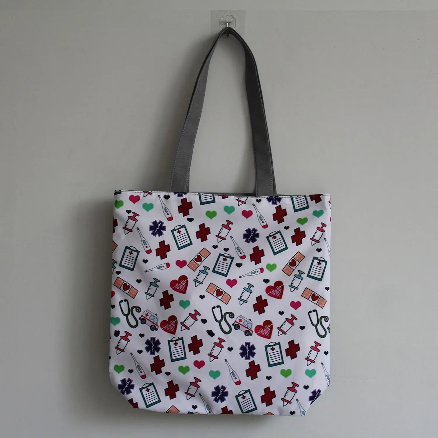 Fashion Tote Customized Cartoon Dentist Nurse Shoulder Bag Eco Reusable Shopping Bag Ladies Handbags for Women Casual Portable - Healthcare Vibes