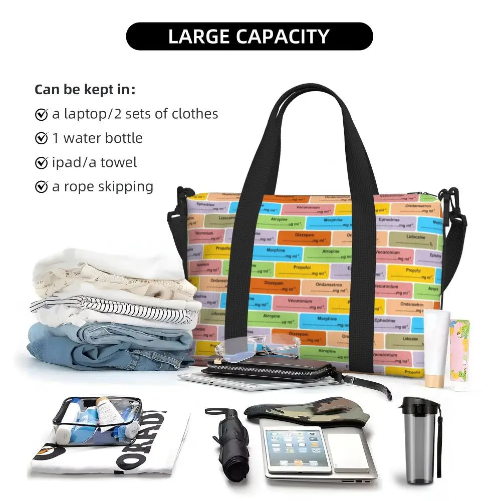 Custom Proud To Be A Nurse Grocery Shopping Tote Bag Women Big Capacity Health Care Nursing Gym Beach Travel Bags