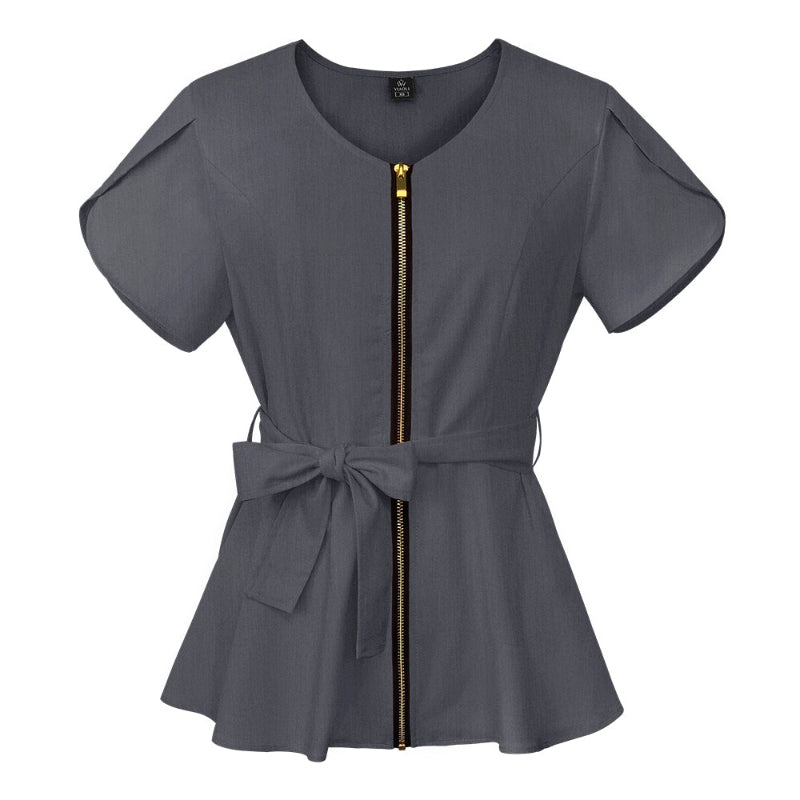 Short Sleeve Women's Scrub Tops for Work Medical Uniforms for Surgery - Healthcare Vibes