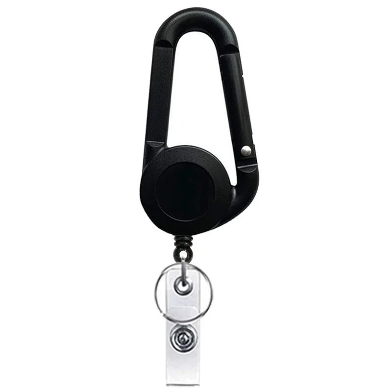 1pcs Extendable Metal Key Chain Ring Belt Clip Pull Keyring Retracting ID Card Lanyards Id Badge Holder Badge Clip 8 no clip