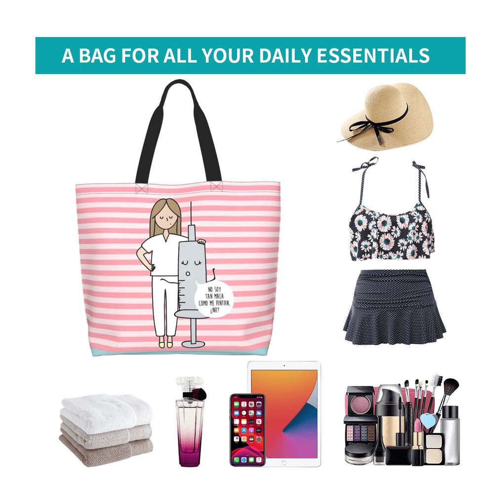 Custom Reusable Funny Nurse Shopping Bag Women Shoulder Canvas Tote Bag Portable Nursing Grocery Shopper Bags