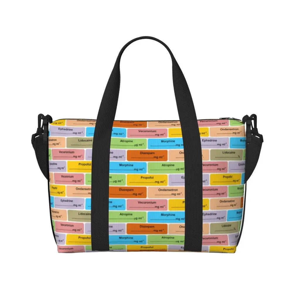 Custom Proud To Be A Nurse Grocery Shopping Tote Bag Women Big Capacity Health Care Nursing Gym Beach Travel Bags