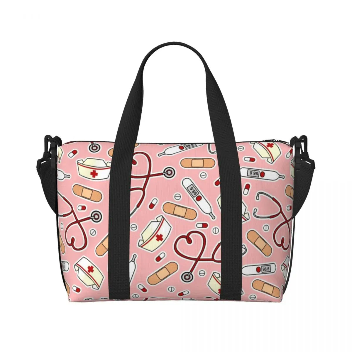 Custom Proud To Be A Nurse Grocery Shopping Tote Bag Women Big Capacity Health Care Nursing Gym Beach Travel Bags 6