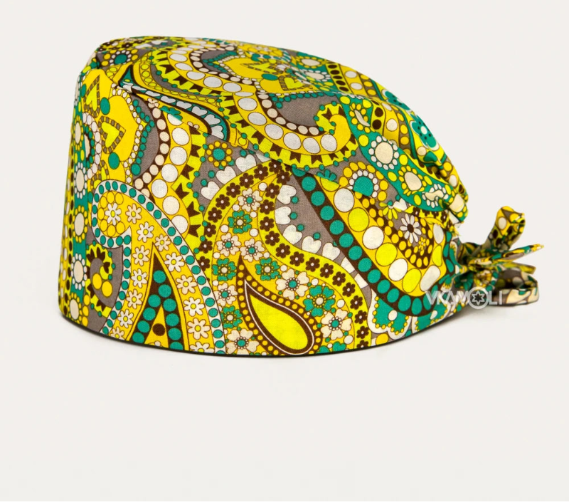 Check out these the Flower-Printed OR Caps! You know, because nothing says 'I'm a professional' like wearing a cap that looks like a garden party exploded on your head - Healthcare Vibes