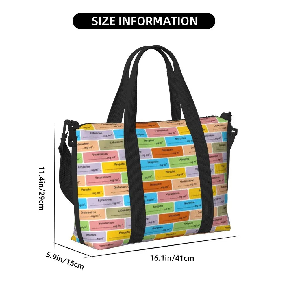 Custom Proud To Be A Nurse Grocery Shopping Tote Bag Women Big Capacity Health Care Nursing Gym Beach Travel Bags