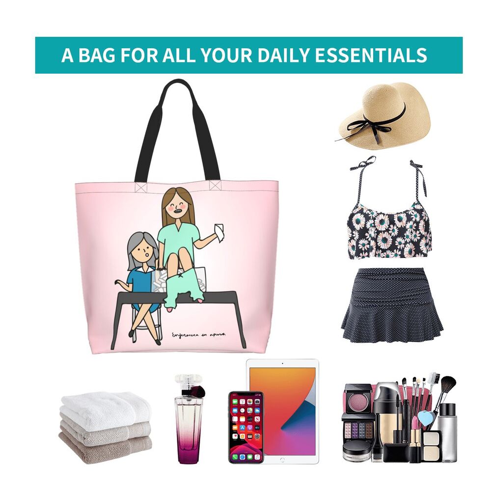 Custom Reusable Funny Nurse Shopping Bag Women Shoulder Canvas Tote Bag Portable Nursing Grocery Shopper Bags
