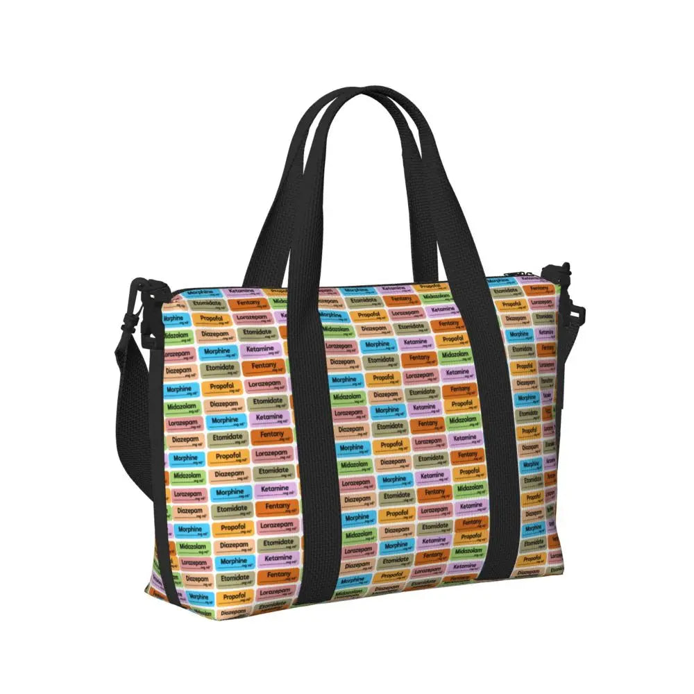 Custom Proud To Be A Nurse Grocery Shopping Tote Bag Women Big Capacity Health Care Nursing Gym Beach Travel Bags