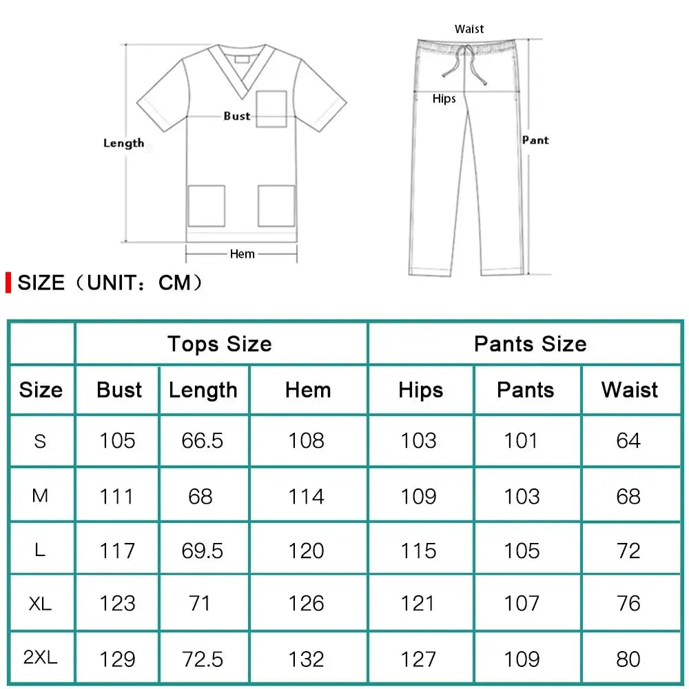 Solid Scrubs for Nurses, Doctors, and Techs. Top and Bottom Medical Scrubs Sets - Healthcare Vibes