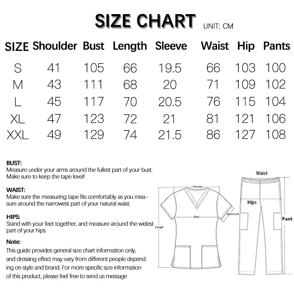 Surgical Uniforms Woman Nursing Sets Pocket Top Straight Pants Medical Nurse Uniform Scrubs Clinical Beauty Salon Hospital Suits - Healthcare Vibes