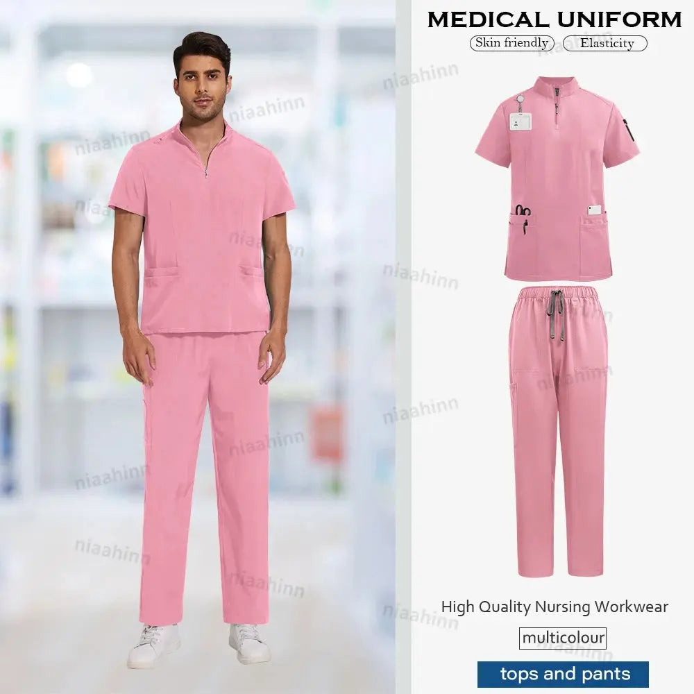 Unisex Medical Scrubs, Short Sleeved, Top and Pants Sets, Soft Uniforms - Healthcare Vibes