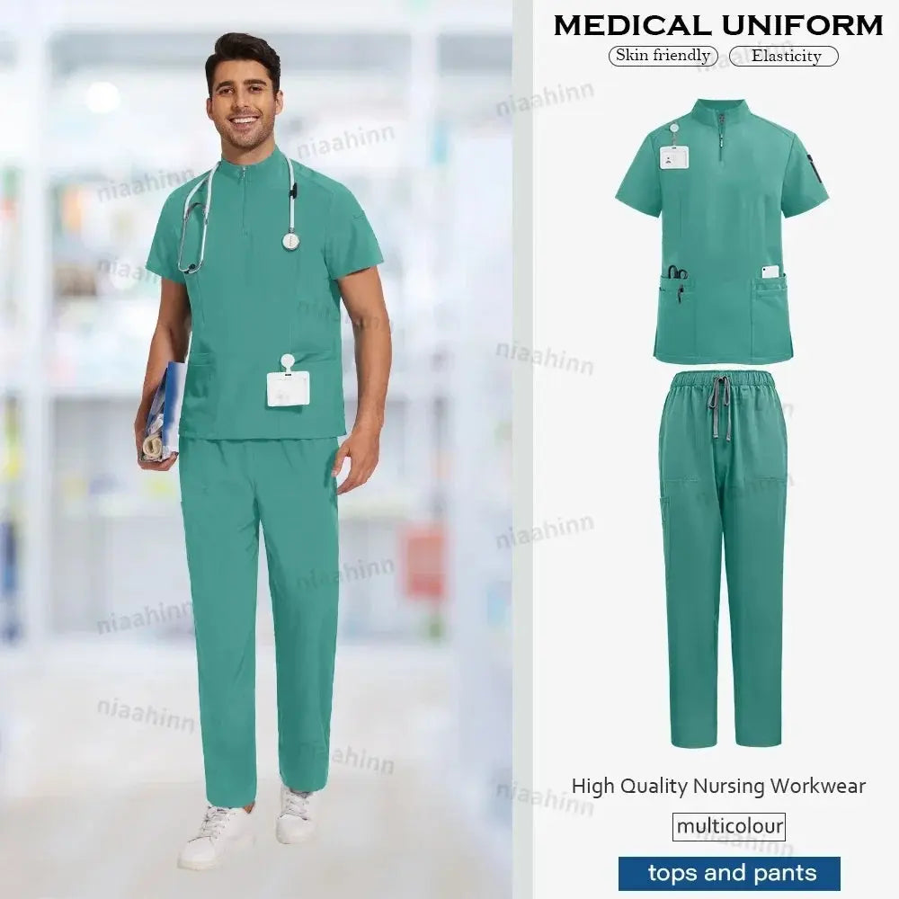 Unisex Medical Scrubs, Short Sleeved, Top and Pants Sets, Soft Uniforms - Healthcare Vibes