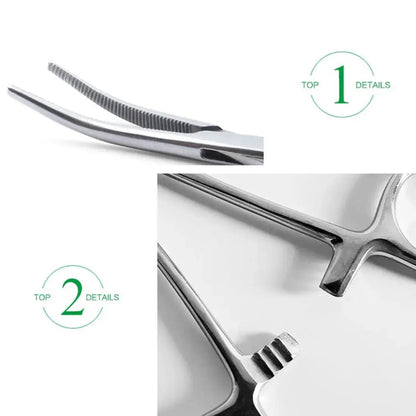 Curved or Straight Stainless-Steel, Locking Pick-Ups: Kelly, Ochsner, Halsted, Hartman, Crile, Pean - Healthcare Vibes