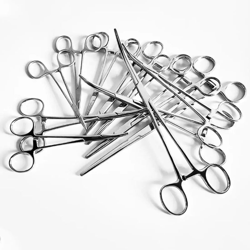 Curved or Straight Stainless-Steel, Locking Pick-Ups: Kelly, Ochsner, Halsted, Hartman, Crile, Pean - Healthcare Vibes