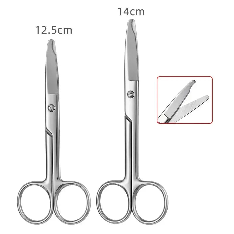 12.5/14cm Remove Suture Scissors Stainless Steel Medical Scissors Trim Crescent Notch Scissors Straight - Healthcare Vibes