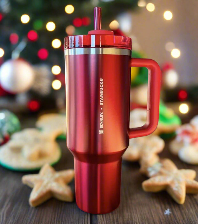 Stanley Quencher H2.0 40 oz Tumbler with Handle and Straw and Flow-state 3-Position Lid Red 40oz 1.1L