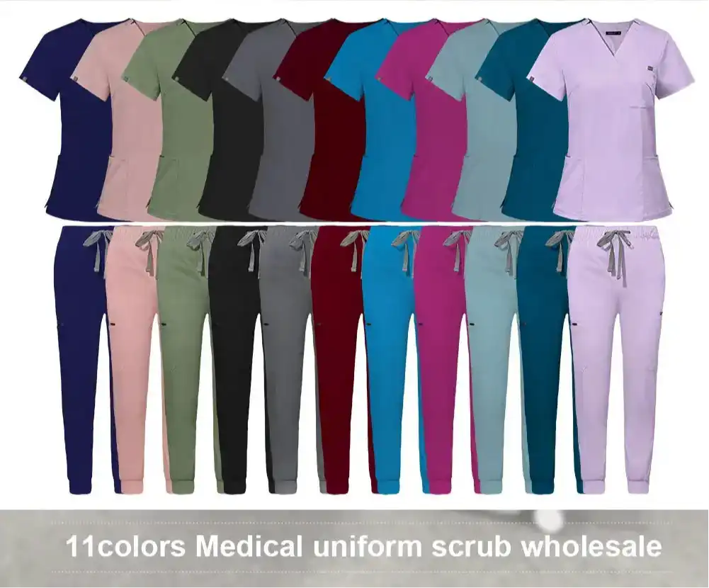Solid Color, Unisex Scrubs, Uniforms, Medical Scrubs - Healthcare Vibes
