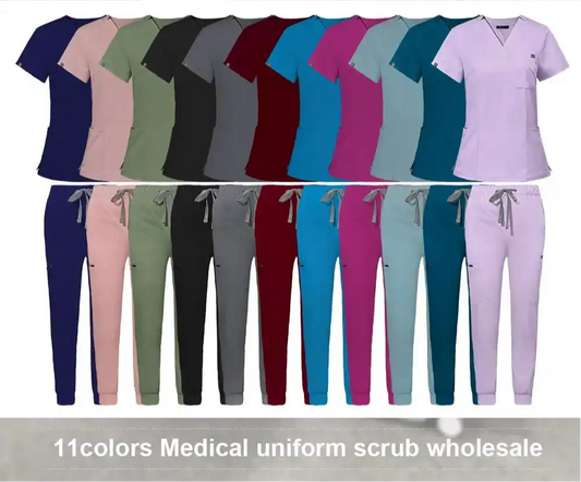 Solid Color, Unisex Scrubs, Uniforms, Medical Scrubs - Healthcare Vibes