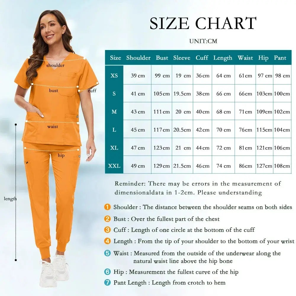 Comfortable and Colorful, Slim Fit, Women's Scrubs Sets, Jogger Style Pants - Healthcare Vibes
