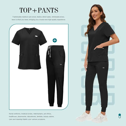 Comfortable and Colorful, Slim Fit, Women's Scrubs Sets, Jogger Style Pants - Healthcare Vibes