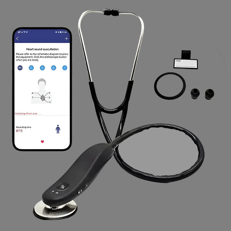 Digital Bluetooth Wireless Intelligent Electronic Stethoscope 40x Magnification-Comes With App - Healthcare Vibes