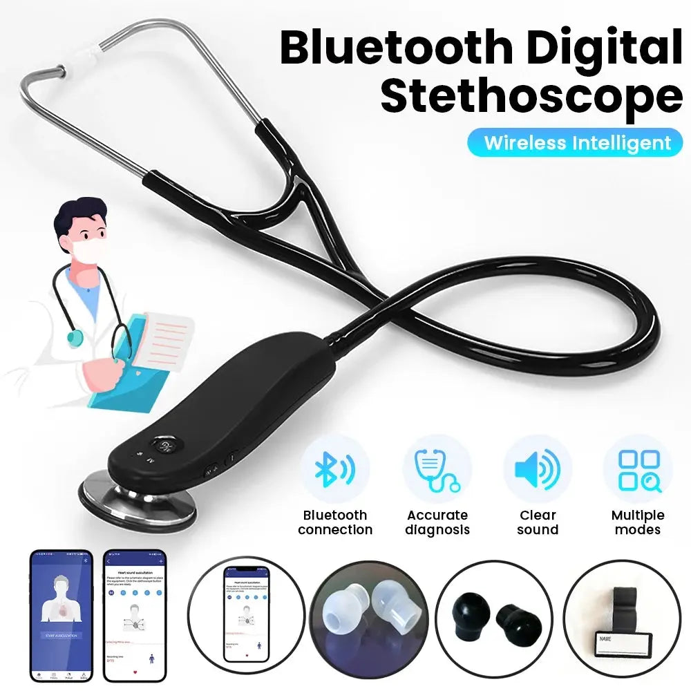 Digital Bluetooth Wireless Intelligent Electronic Stethoscope 40x Magnification-Comes With App - Healthcare Vibes