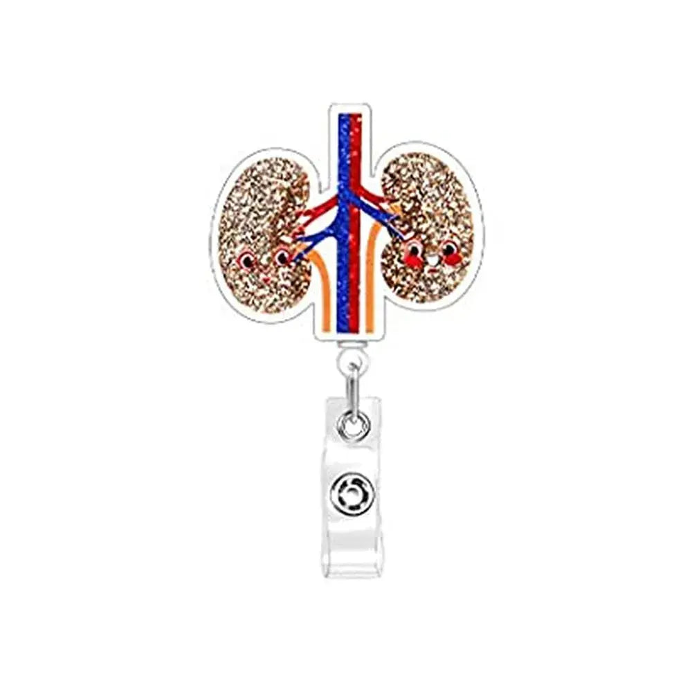 Anatomy Retractable Nurse Badge Reel, Clip Badge Holder, ID Card Holder - Healthcare Vibes