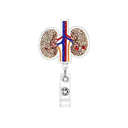 Anatomy Retractable Nurse Badge Reel, Clip Badge Holder, ID Card Holder - Healthcare Vibes