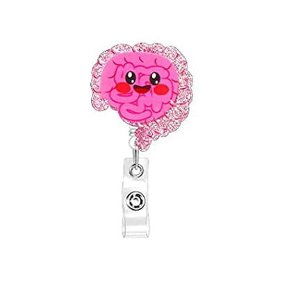 Anatomy Retractable Nurse Badge Reel, Clip Badge Holder, ID Card Holder - Healthcare Vibes