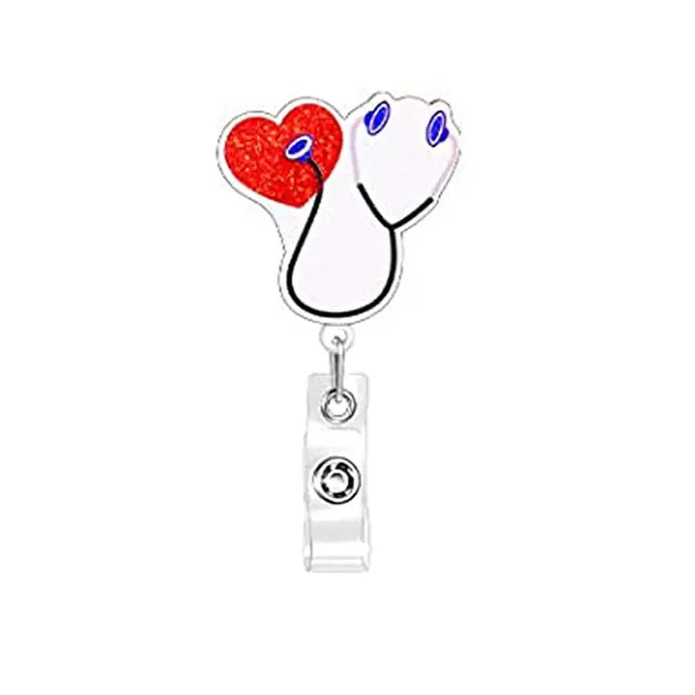 Anatomy Retractable Nurse Badge Reel, Clip Badge Holder, ID Card Holder - Healthcare Vibes