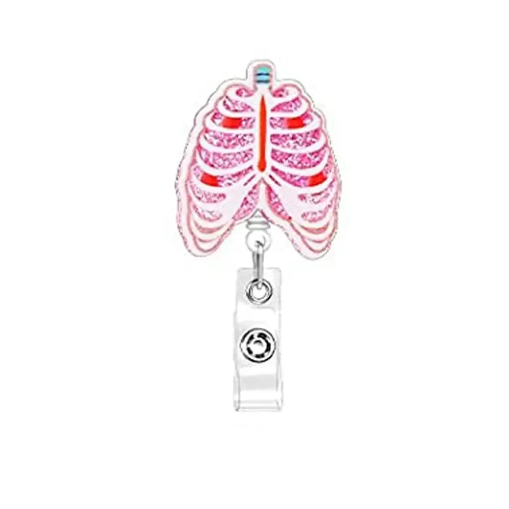 Anatomy Retractable Nurse Badge Reel, Clip Badge Holder, ID Card Holder - Healthcare Vibes