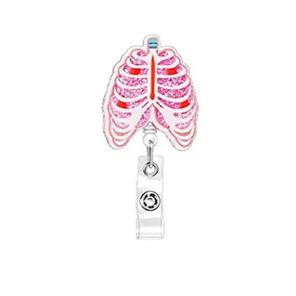 Anatomy Retractable Nurse Badge Reel, Clip Badge Holder, ID Card Holder - Healthcare Vibes