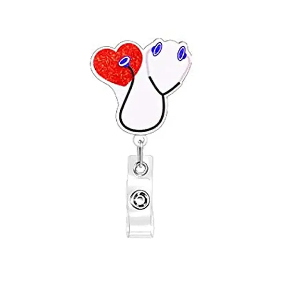 Anatomy Retractable Nurse Badge Reel, Clip Badge Holder, ID Card Holder - Healthcare Vibes