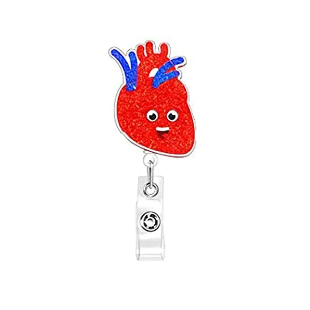 Anatomy Retractable Nurse Badge Reel, Clip Badge Holder, ID Card Holder - Healthcare Vibes