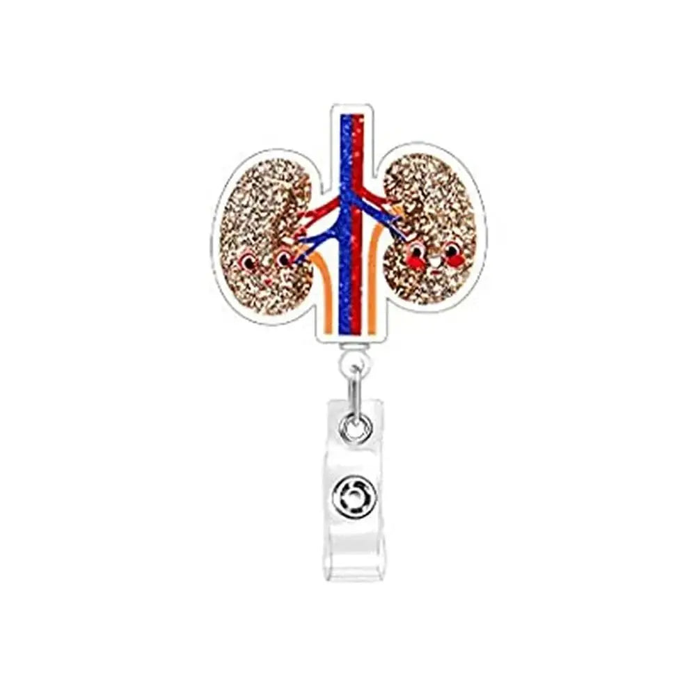 Anatomy Retractable Nurse Badge Reel, Clip Badge Holder, ID Card Holder - Healthcare Vibes