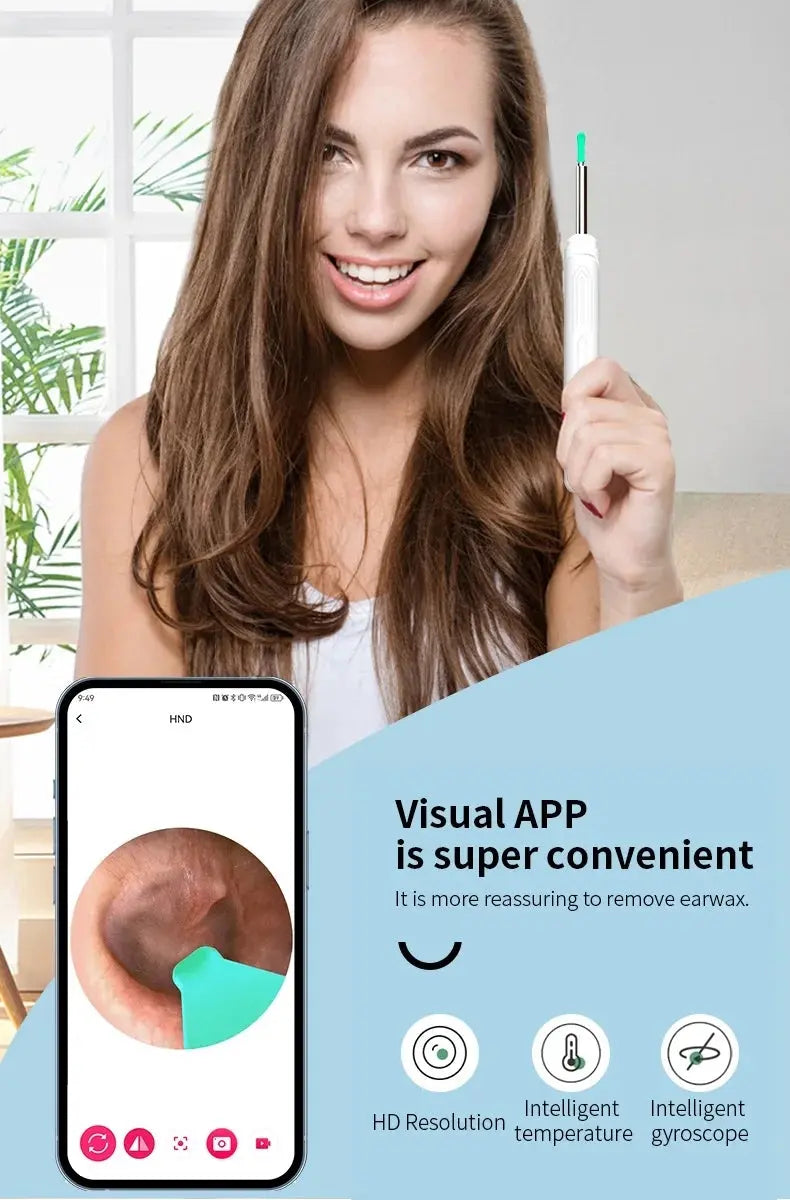Camera Otoscope Earpick Set, USB C Charging Endoscope - Healthcare Vibes