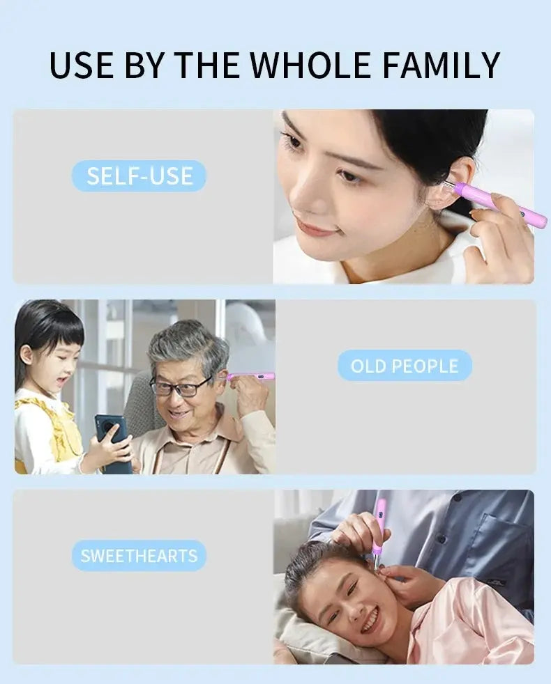 Camera Otoscope Earpick Set, USB C Charging Endoscope - Healthcare Vibes